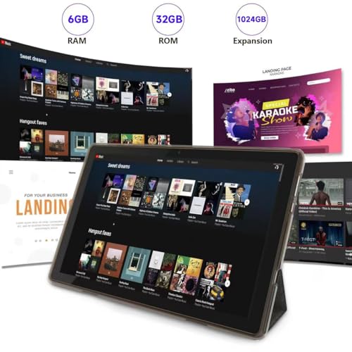 Tablet 10 Inch with Keyboard, Mouse, Case, Stylus, 8GB RAM 64GB ROM N8168