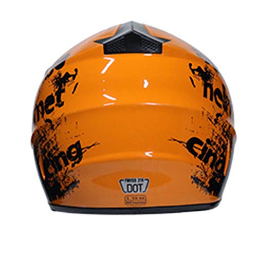 Off-Road Motocross Helmet DOT Certified, Orange, Large V830