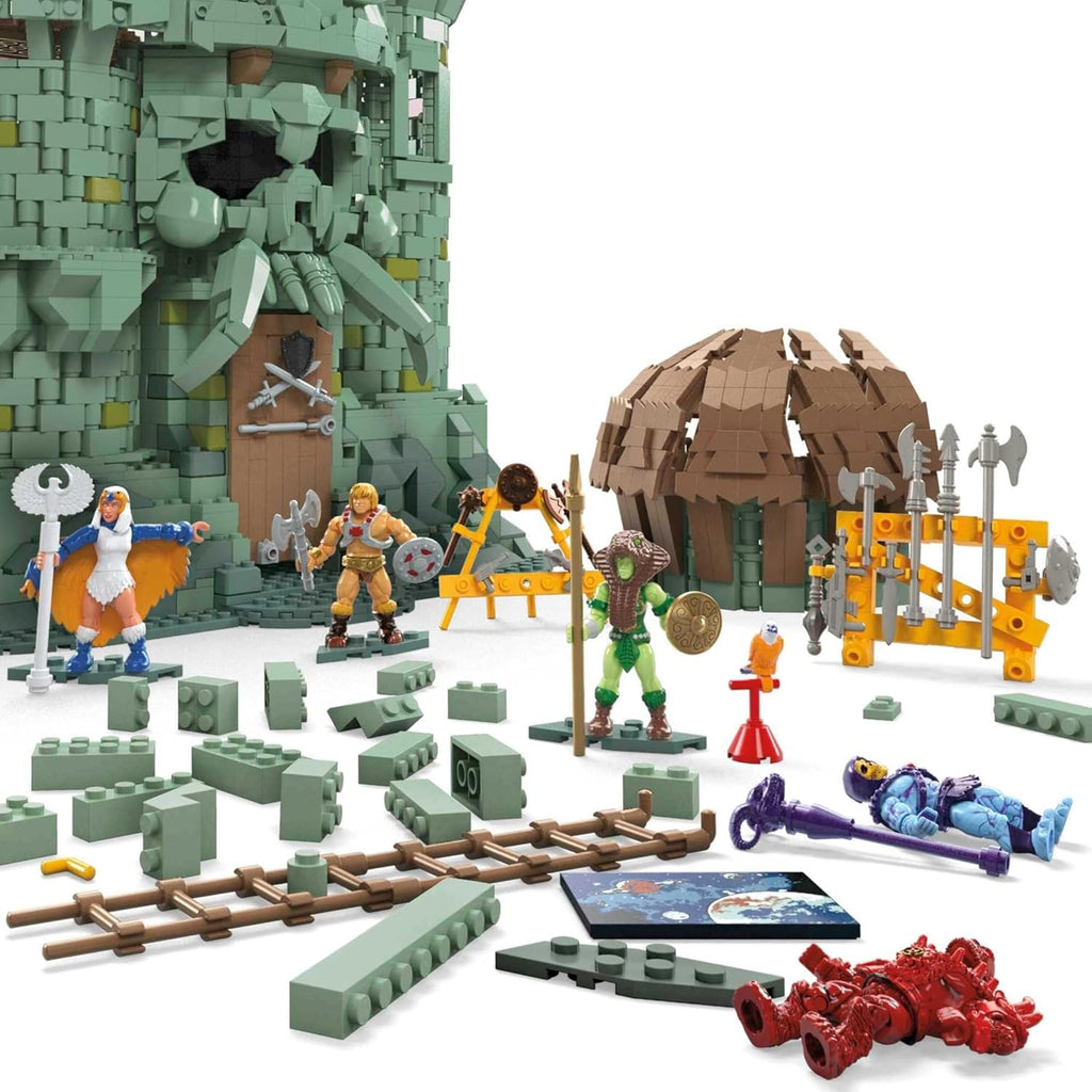 Castle Grayskull Building Set with 3508 Pieces, 6 Poseable Figures, 13+ Inches Tall J807375