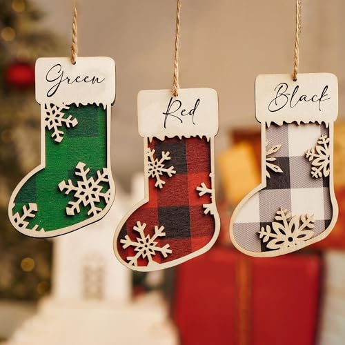 Personalized Christmas Wooden Ornaments with Family Names G463