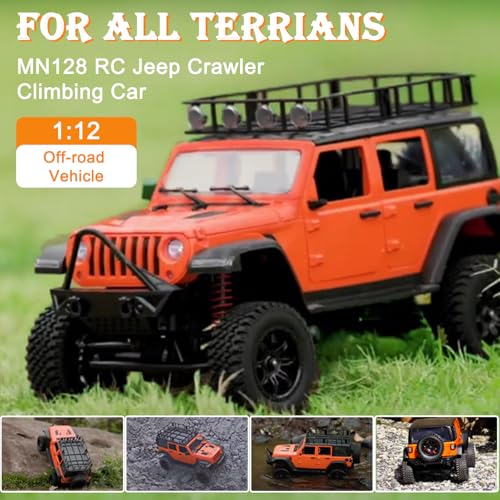 1/12 Off-Road Climbing Car 4x4 Rock Crawler with LED Lights and Metal Drive Shaft R50858