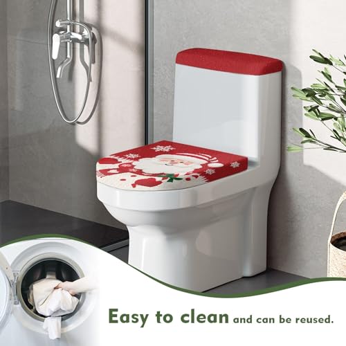 Christmas Toilet Lid and Tank Cover Set for Bathroom Decor K51670