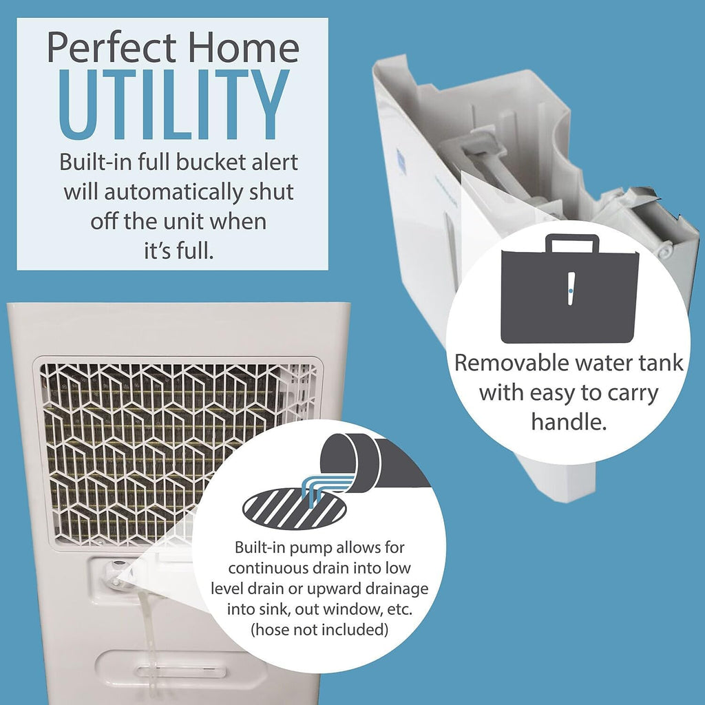 Portable Dehumidifier for Basement and Large Rooms up to 4,500 Sq.Ft. Q6475