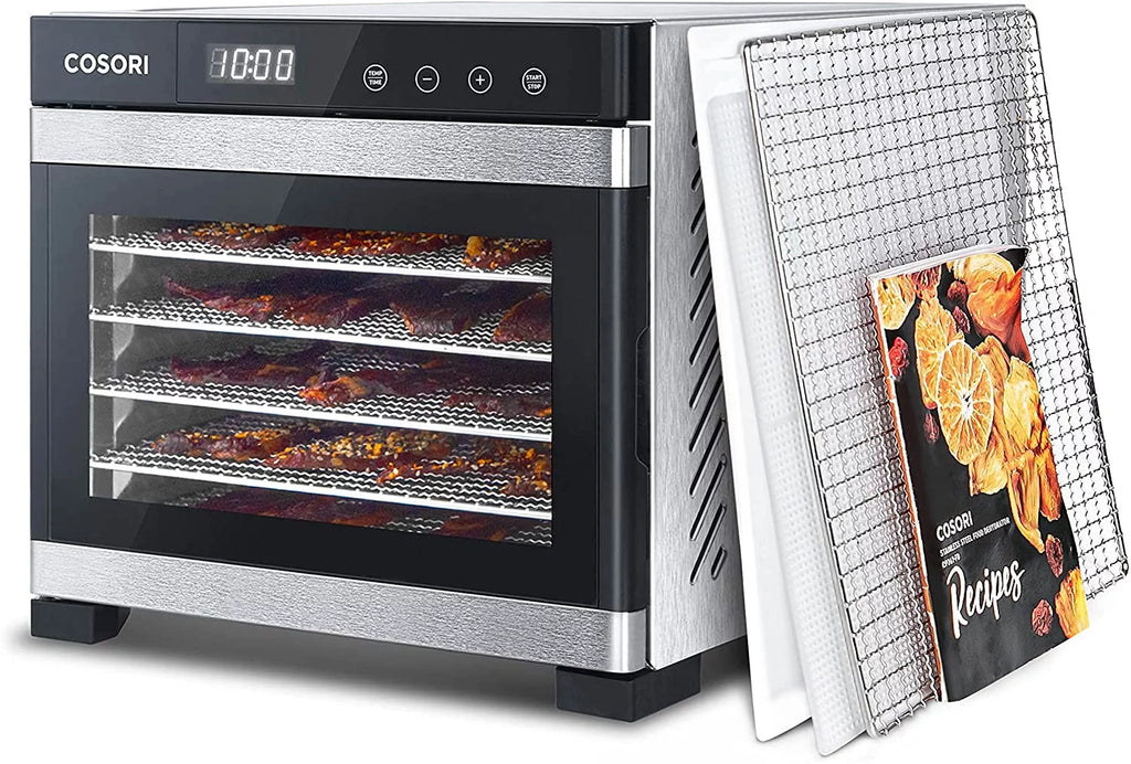Food Dehydrator with 6 Stainless Steel Trays and Digital Timer A329