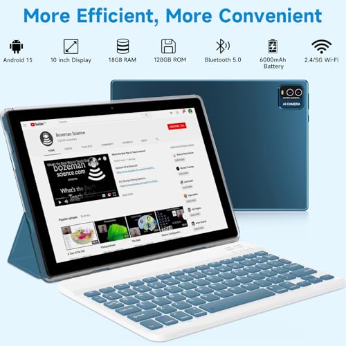 10 Inch Android Tablet with Keyboard Case Mouse Stylus J550018