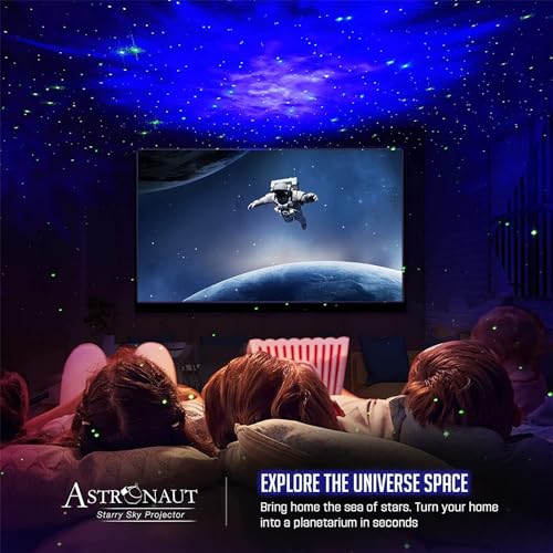 Astronaut Star Projector Night Light with Remote and Timer E396