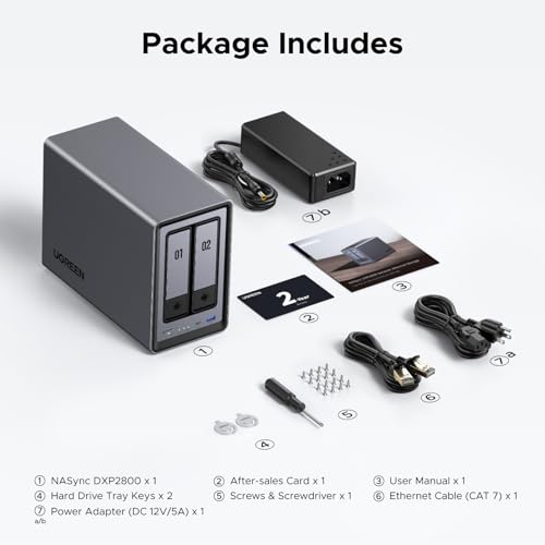 2-Bay Desktop NAS with Intel N100, 8GB DDR5 RAM, 2.5GbE E273