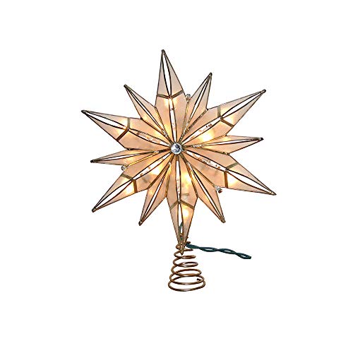 Capiz Star Treetop with Center Gem G5493