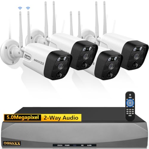Outdoor Wireless Security Camera System with 2-Way Audio and PIR Detection M2182