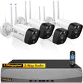 Outdoor Wireless Security Camera System with 2-Way Audio and PIR Detection M2182