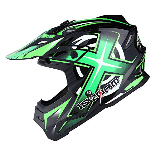 Adult Motocross Helmet Full Face Racing Style Matt Black D9788