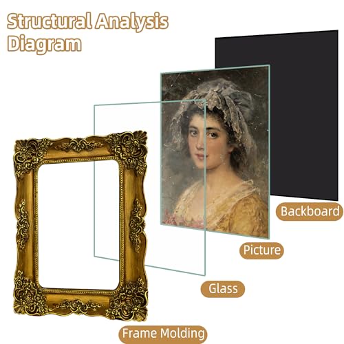 Ornate 8x10 Picture Frame for Wall Hanging and Tabletop I9613