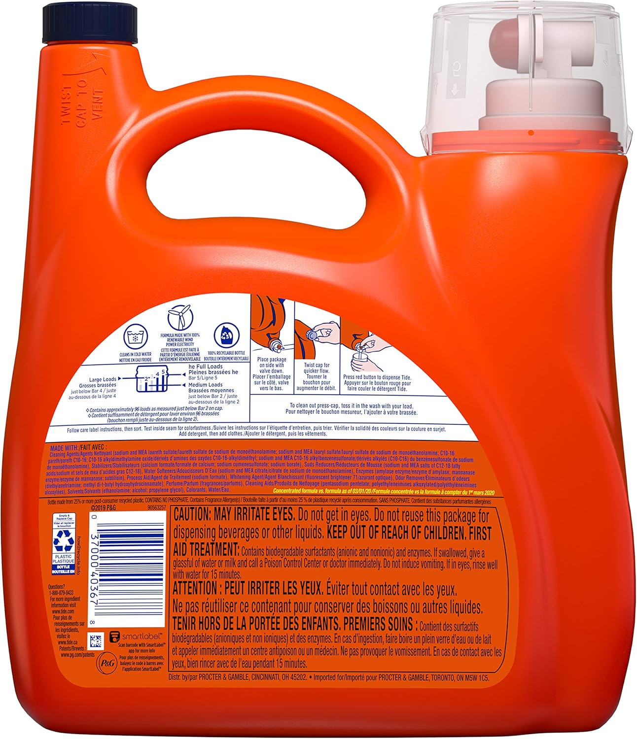 Liquid Laundry Detergent, Original, 96 Loads Q312816