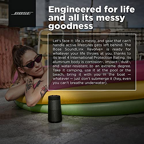 Portable Bluetooth Speaker with 360 Degree Sound, Water Resistant, Black T1155
