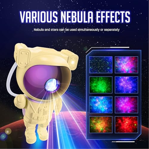 Astronaut Star Projector Night Light with Remote and Timer E396