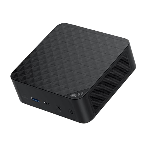 Beelink SER6-P Gaming Mini PC, Mini Computers with AMD Ryzen 9 6900HX (8C/16T up to 4.9Ghz), 32G DDR5+1TB M.2 2280 PCIe 4.0x4 SSD, WiFi 6, LAN 2.5G, 4K, BT 5.2, HDMI 2.1, DP 1.4, USB4