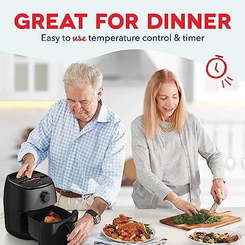 Electric Air Fryer Oven, 2.6 Qt., Grey, Compact, Auto Shut Off, 1000-Watt O64979
