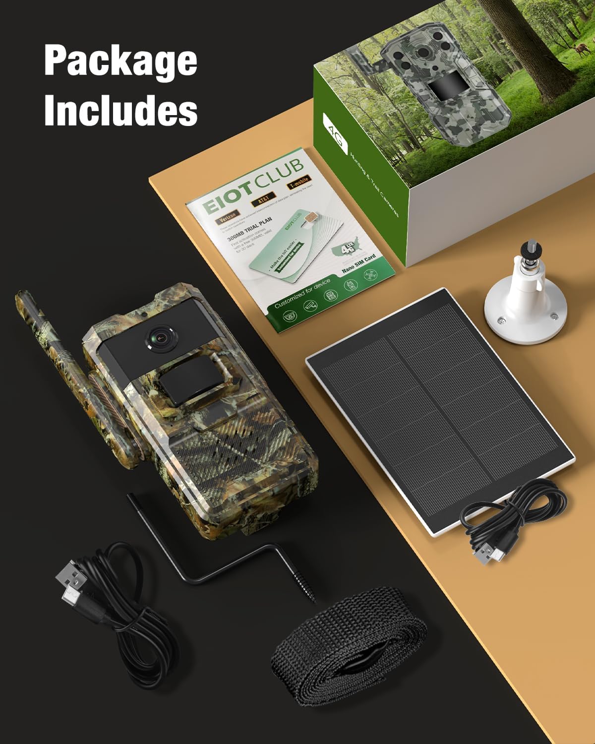 Solar Powered 4G LTE Cellular Trail Camera with App Control P344