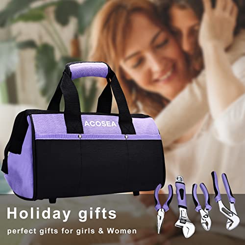 Purple 223-Piece Tool Set with Tool Bag for Home Maintenance K43789