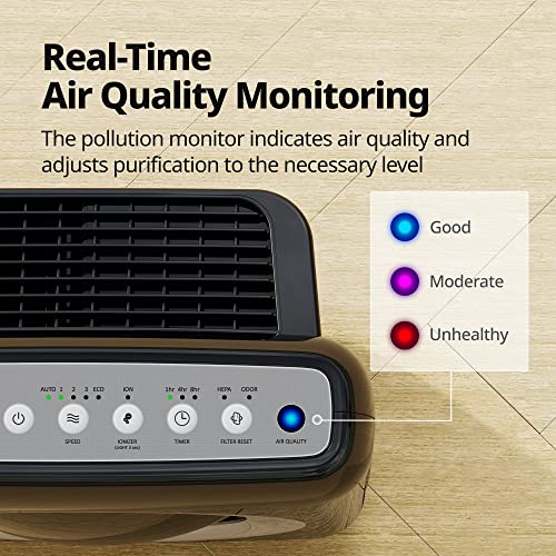 True HEPA Air Purifier with Air Quality Monitoring and Auto Mode R22121