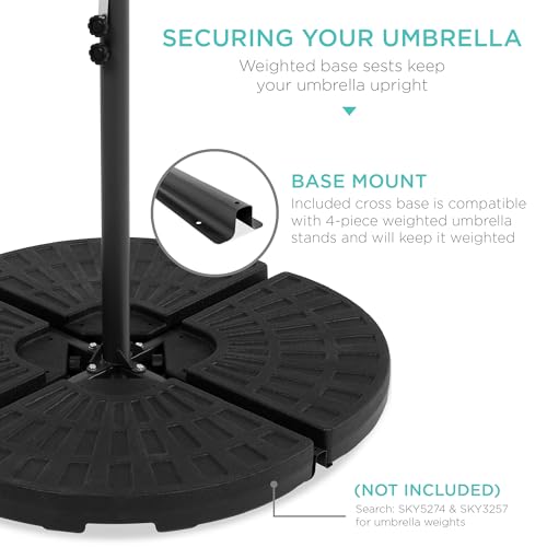 10ft Offset Hanging Patio Umbrella with Tilt Adjustment B8174