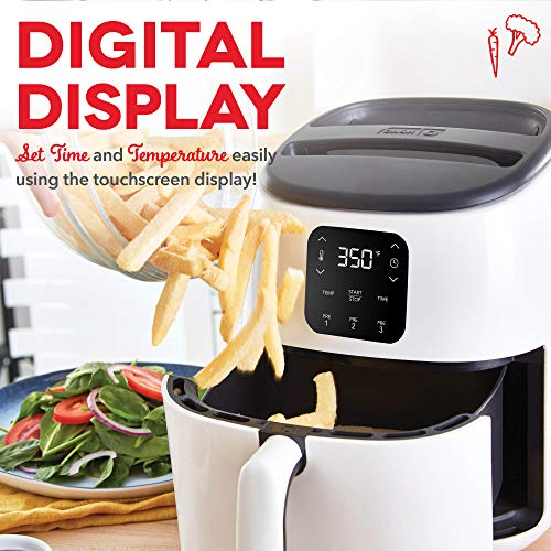 Electric Air Fryer Oven, 2.6 Qt., Grey, Compact Digital, Auto Shut Off S650981