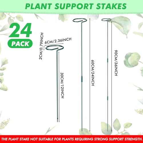 Plant Support Stakes for Flowers, 24 Inch M101005