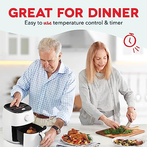 Electric Air Fryer Oven, 2.6 Qt., Grey, Compact, Auto Shut Off, 1000-Watt O64979