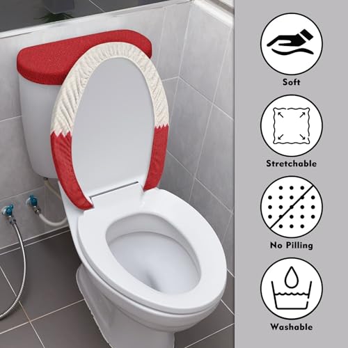 Christmas Toilet Lid and Tank Cover Set for Bathroom Decor K51670