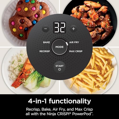 Air Fryer with Glass Containers, 4 QT & 6 Cup, Dishwasher Safe Z1664