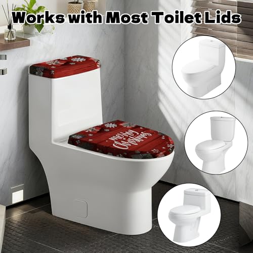 Christmas Toilet Lid Cover, Washable Seat and Tank Protector W1747