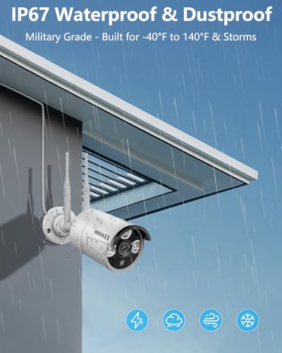 Wireless Security Camera System with 2TB Hard Drive, 4 Cameras, Night Vision Y58787