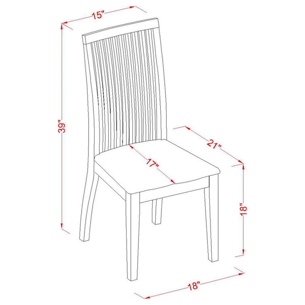 Linen White Wood Dining Chairs (Set of 2) P415