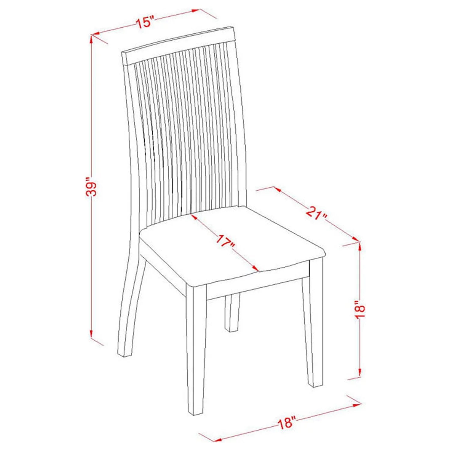 Linen White Wood Dining Chairs (Set of 2) P415