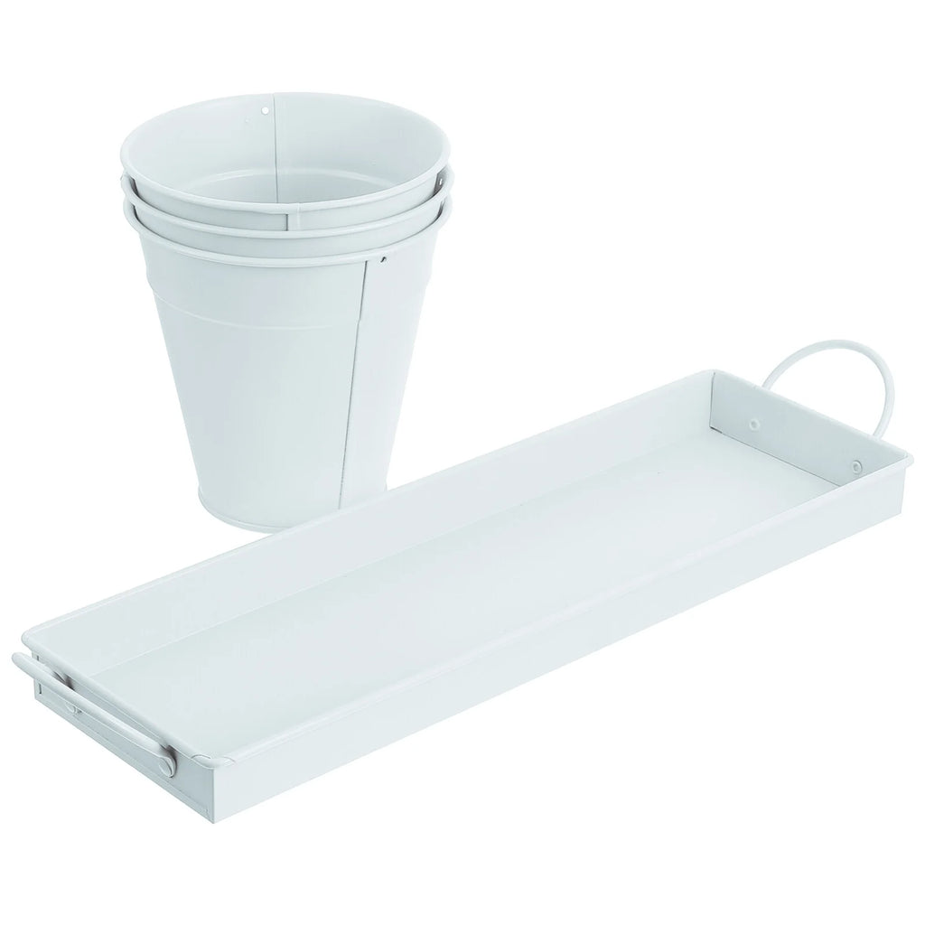 Garden Flower Pot with Tray, 6 Pack V65717