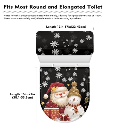 Christmas Toilet Lid and Tank Cover Set for Bathroom Decor K51670