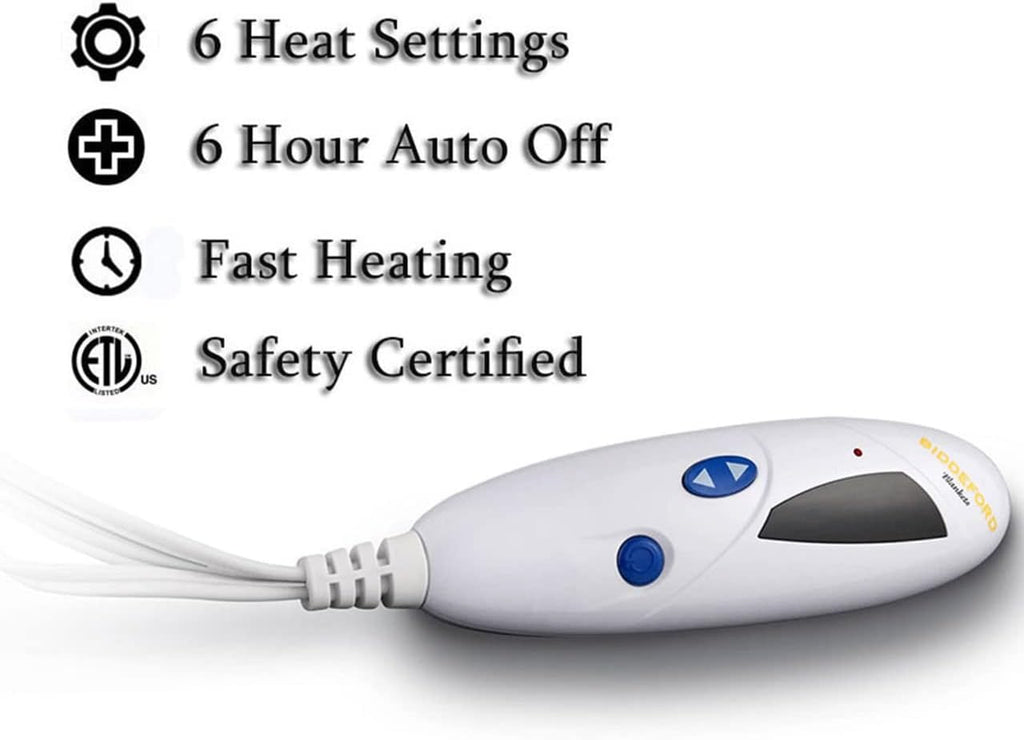 Microplush Electric Heated Throw Blanket with Adjustable Heat Settings and Auto Shut-Off H992