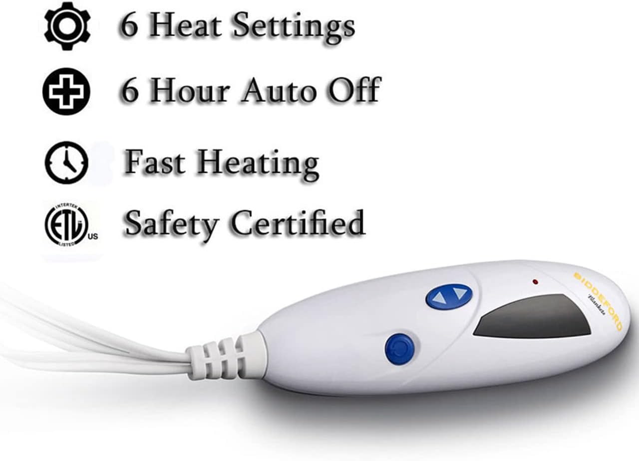 Microplush Electric Heated Throw Blanket with Adjustable Heat Settings and Auto Shut-Off H992