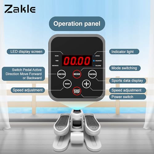 Under Desk Elliptical Machine, Portable Electric Seated Pedal Exerciser with Remote Control Z7231