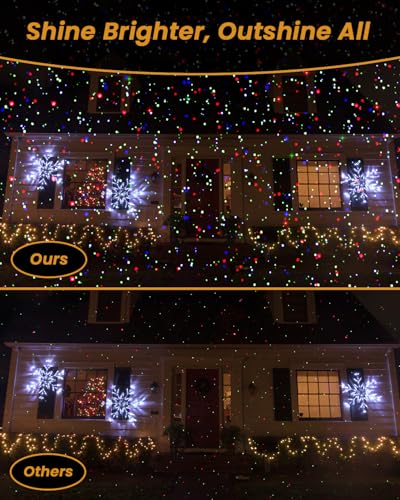 Christmas Laser Lights Outdoor, RGB Light Projector with Remote and Timer Q145