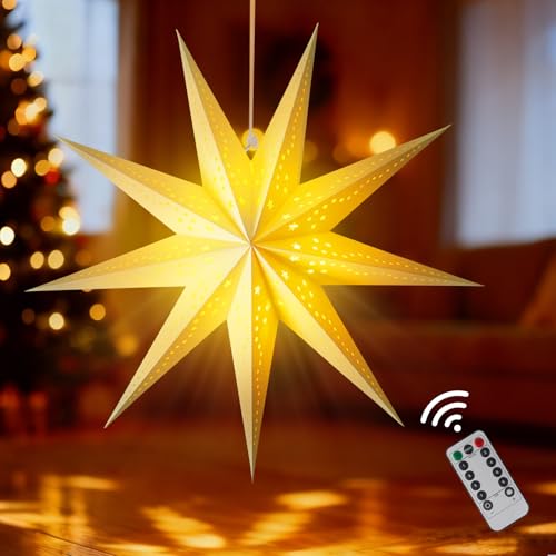Christmas Paper Snowflake Lanterns with LED Lights for Holiday Party Decor A55544