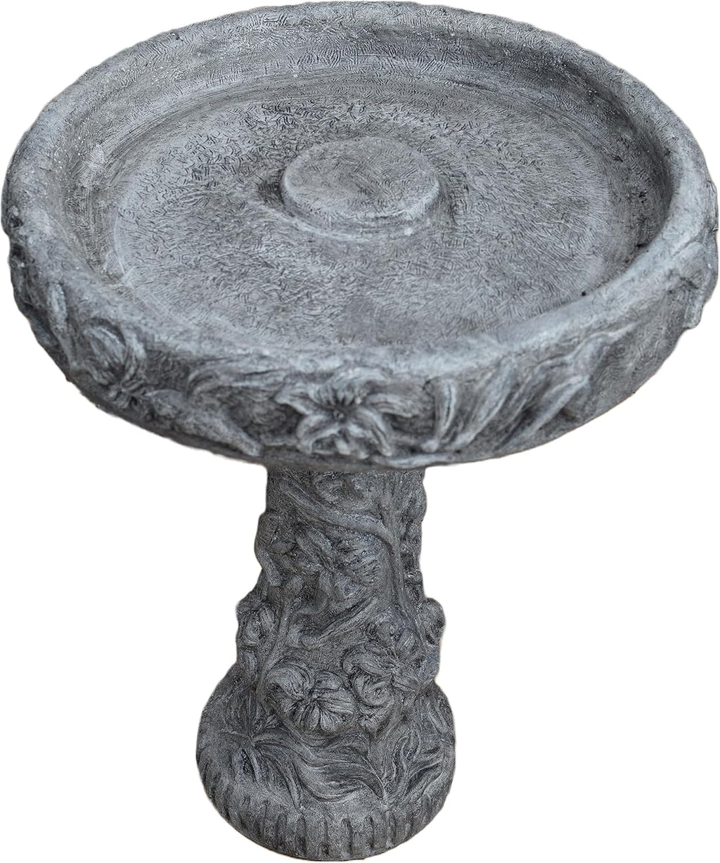 Stone Birdbath 27in Tall Y973