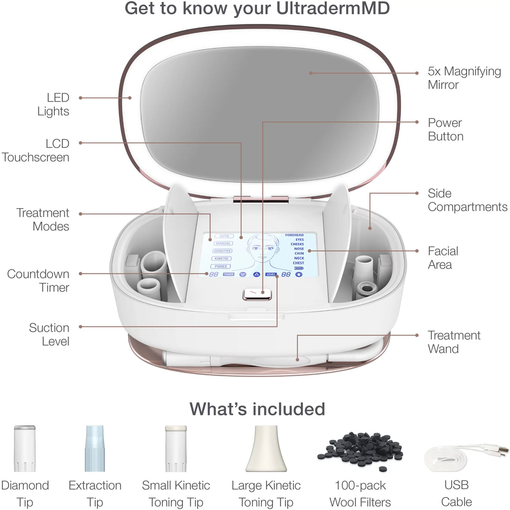 3 in 1 Microdermabrasion Machine with Diamond Tips and Pore Extractor N5809