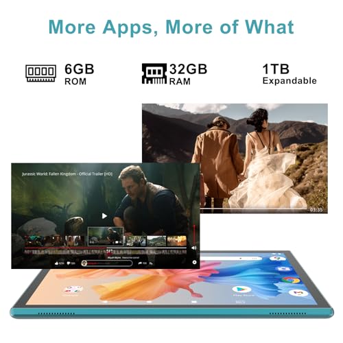Android Tablet 10.1 Inch with Keyboard, 64GB ROM, 8GB RAM V203
