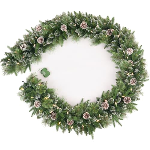 Pre-lit Christmas Garland 9ft with 50 LED Lights B458889