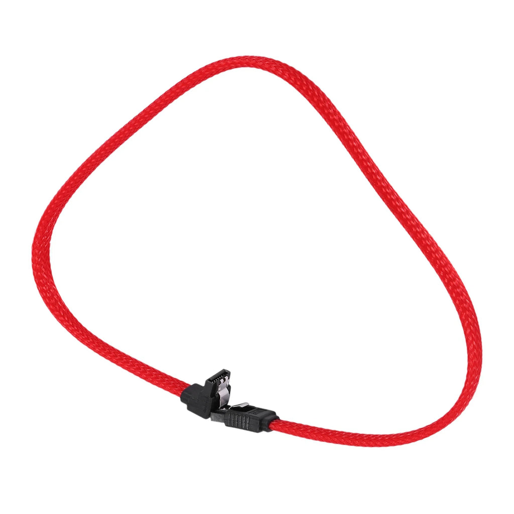 SATA3 7Pin Right Angle Data Cable 50cm Nylon Sleeved M959