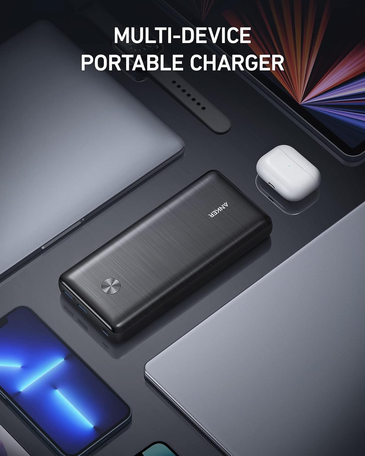 Portable Charger 25,600 mAh with 65W Wall Charger for Laptops, Tablets, and Phones R609847