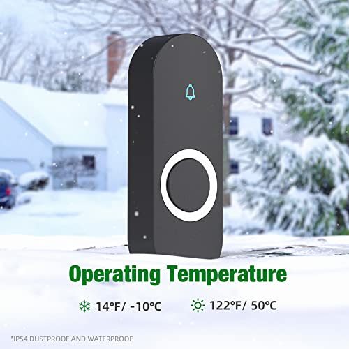 Wireless Doorbell, Waterproof, 1000ft Range, 2 Buttons & 2 Receivers Y887696