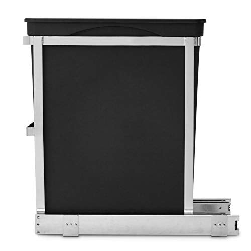 Dual Compartment Under Counter Recycling Bin and Trash Can K595