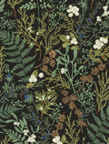 Tropical Moss Leaf Peel and Stick Wallpaper Black Floral Self Adhesive Removable Floral Contact Paper for Bedroom Walls Cabinets 17.7in x 9.8ft